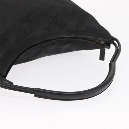 Gucci Vintage Hobo GG Canvas and leather, Black, Canvas, Shoulder Bag