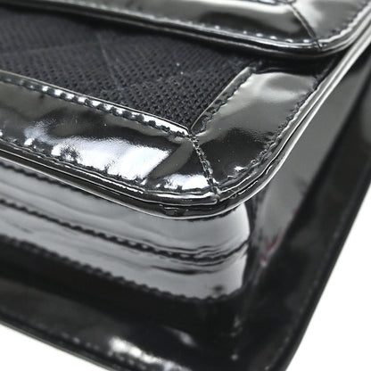 Chanel Reissue Flap Quilted Jersey with Patent, Black, Canvas, Shoulder Bag