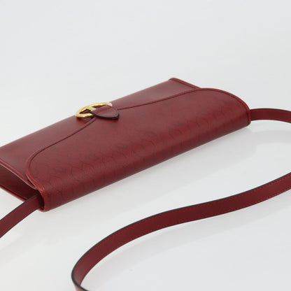 Christian Dior Vintage Honeycomb Canvas, Red, Canvas, Shoulder Bag
