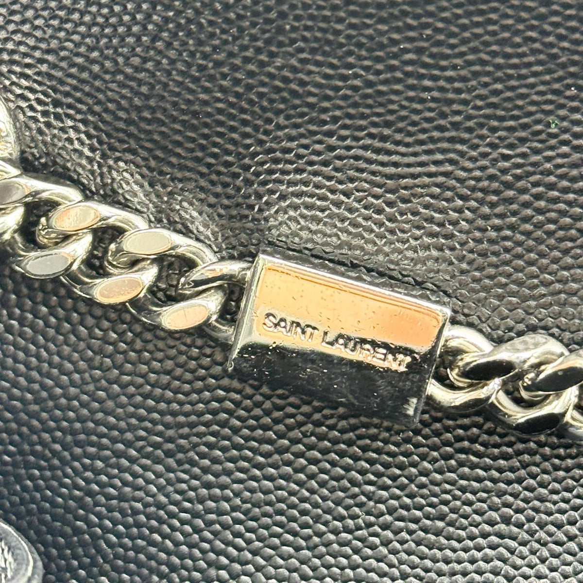 Saint Laurent Classic Monogram Leather, Black, Leather, Crossbody Bag