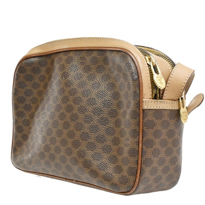 Celine Macadam Leather, Brown, PVC, Shoulder Bag