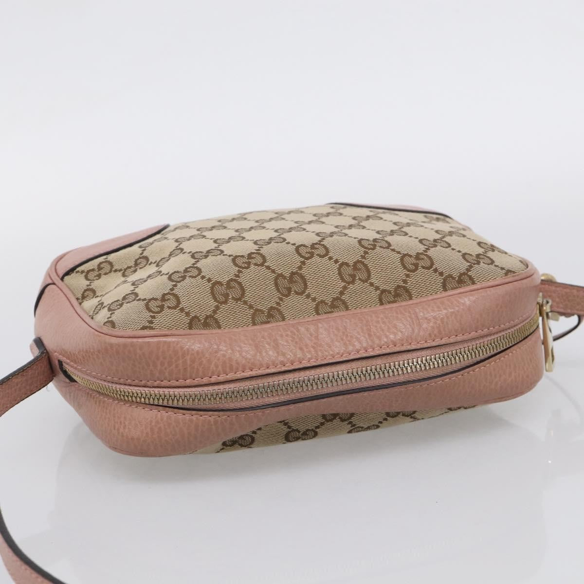 Gucci Bree Disco GG Canvas with Leather, Beige, Canvas, Crossbody Bag