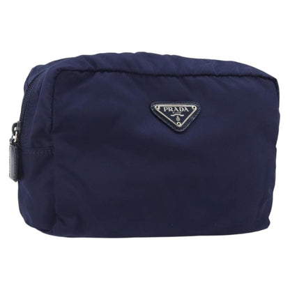 Prada Pouch Nylon, Navy, Nylon, Clutch