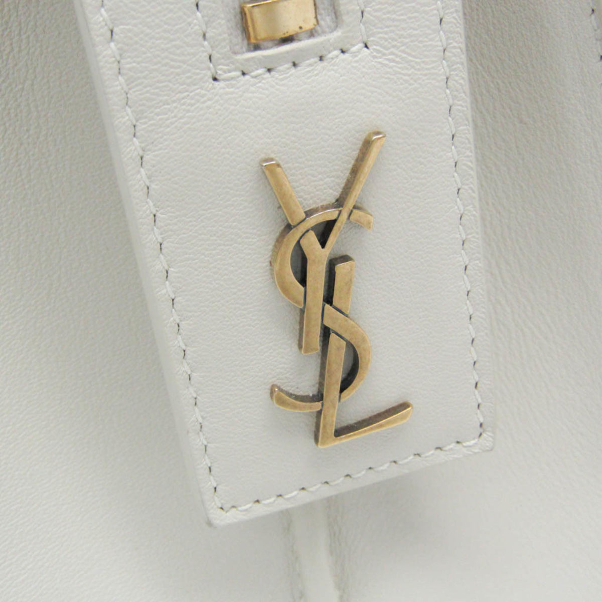 Saint Laurent East Side Smooth Leather, White, Leather, Tote Bag