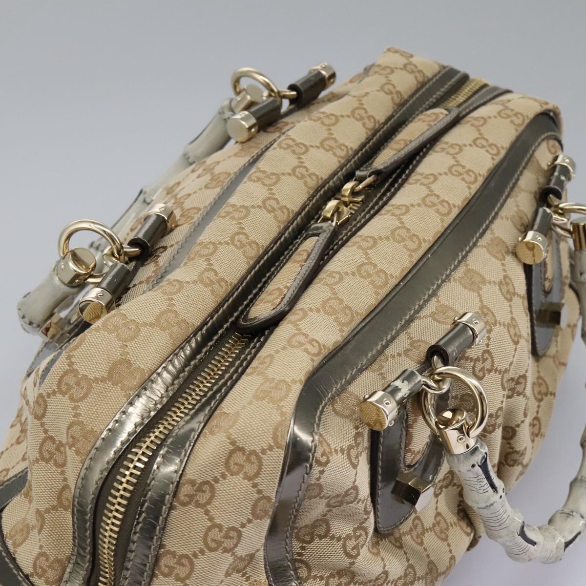 Gucci Bamboo, Beige, Canvas, handbag