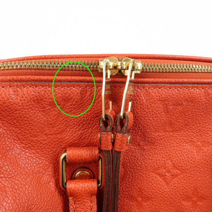 Louis Vuitton Speedy Bandouliere Monogram Empreinte Leather, Orange, Leather, Handbag
