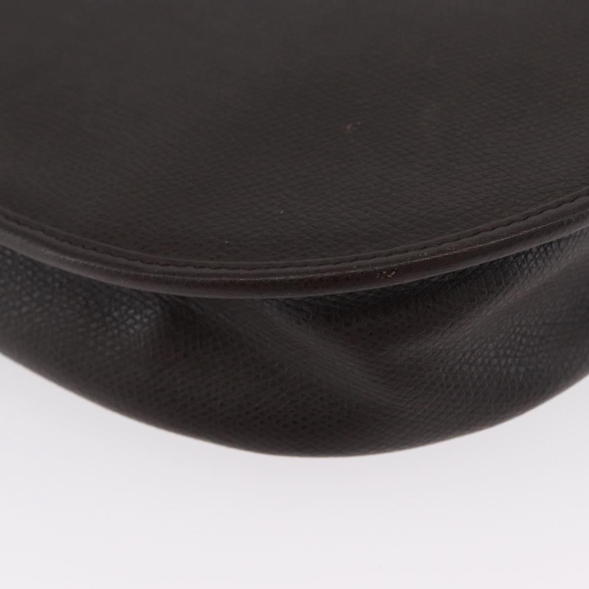 Christian Dior Vintage CD Logo Leather, Brown, Leather, Shoulder Bag