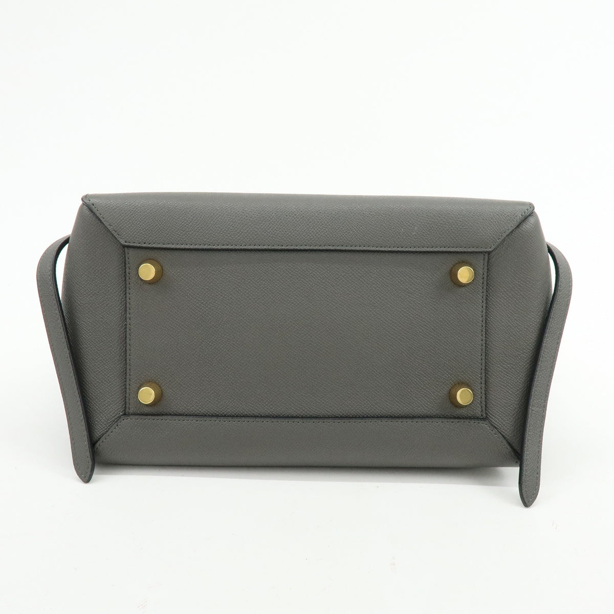 Celine Belt Textured Leather, Gray, Calfskin, Handbag