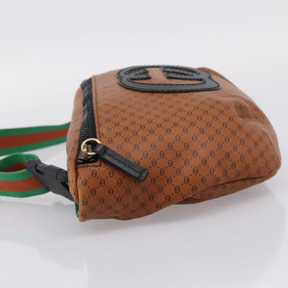 Gucci Dapper Dan Belt GG Print Leather, Brown, Leather, Clutch