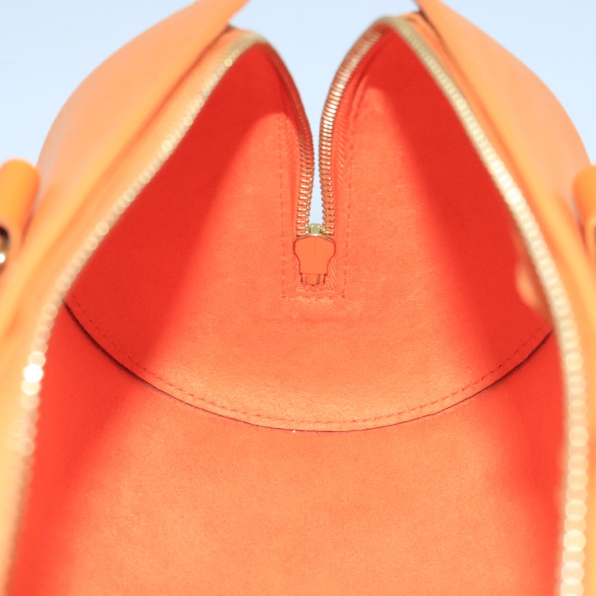 Louis Vuitton Soufflot, Orange, Leather, handbag