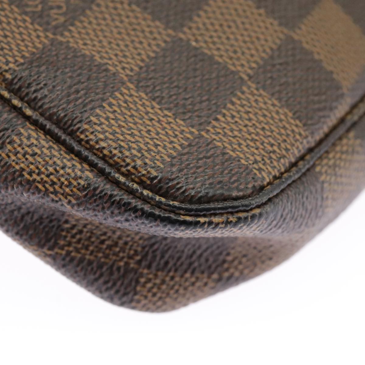 Louis Vuitton Pochette Accessoire, Brown, Canvas, clutch