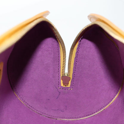 Louis Vuitton Papillon, Yellow, Leather, handbag