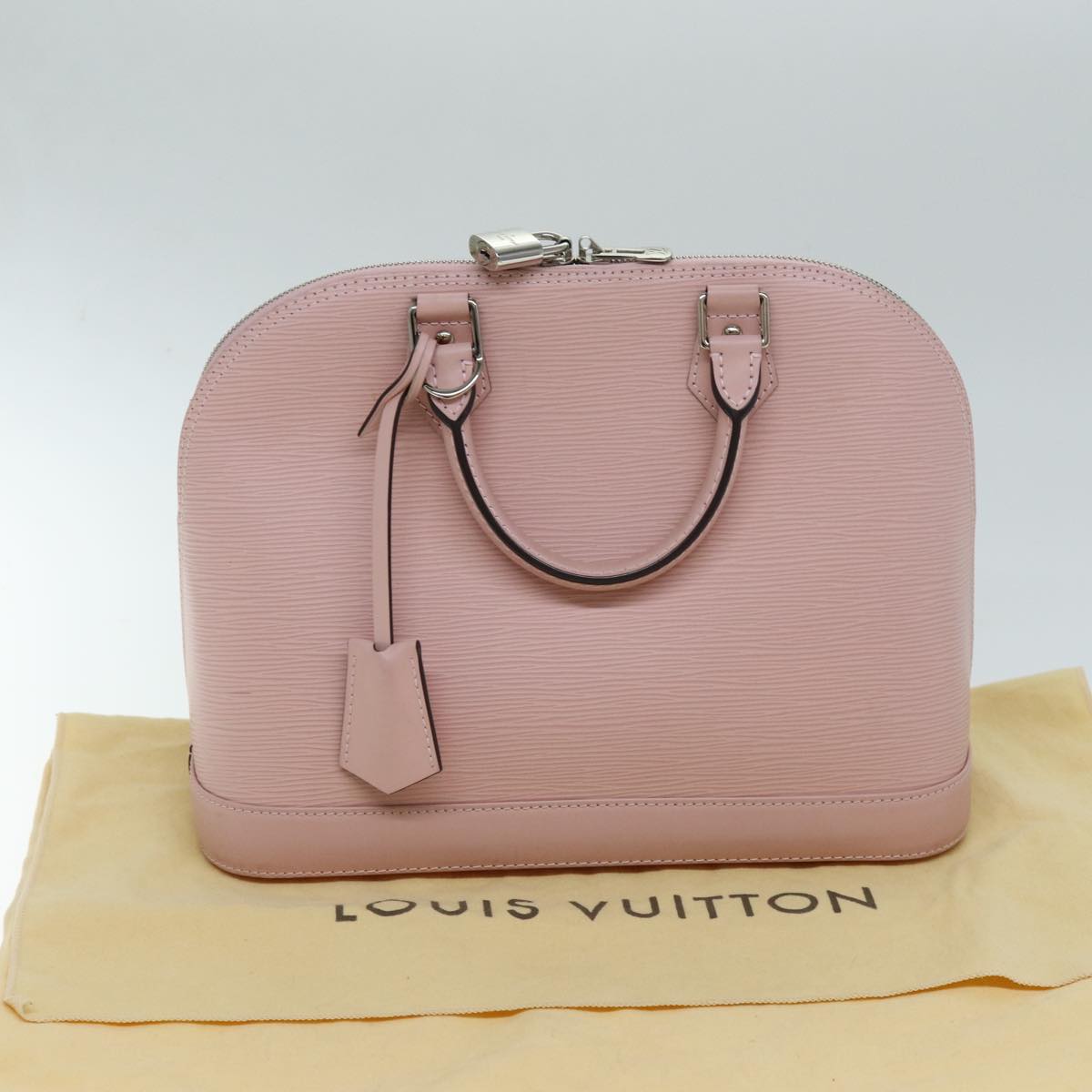 Louis Vuitton Alma, Pink, Leather, handbag