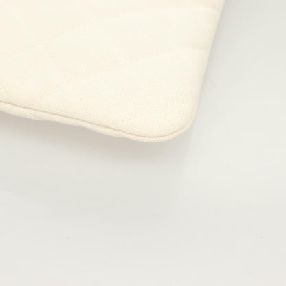 Chanel Coco Cuba, White, Canvas, clutch