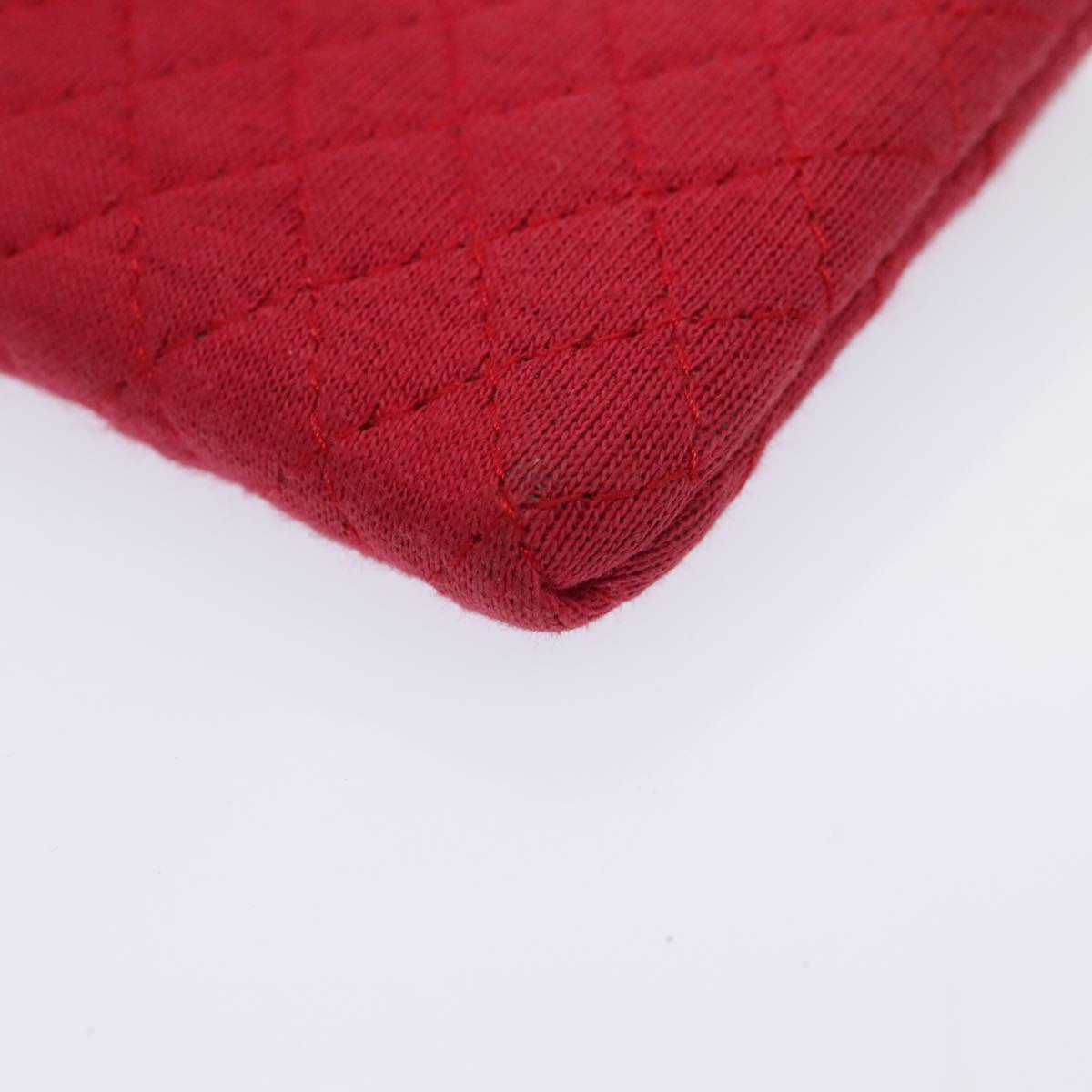 Chanel Matelassé, Red, Cotton, clutch