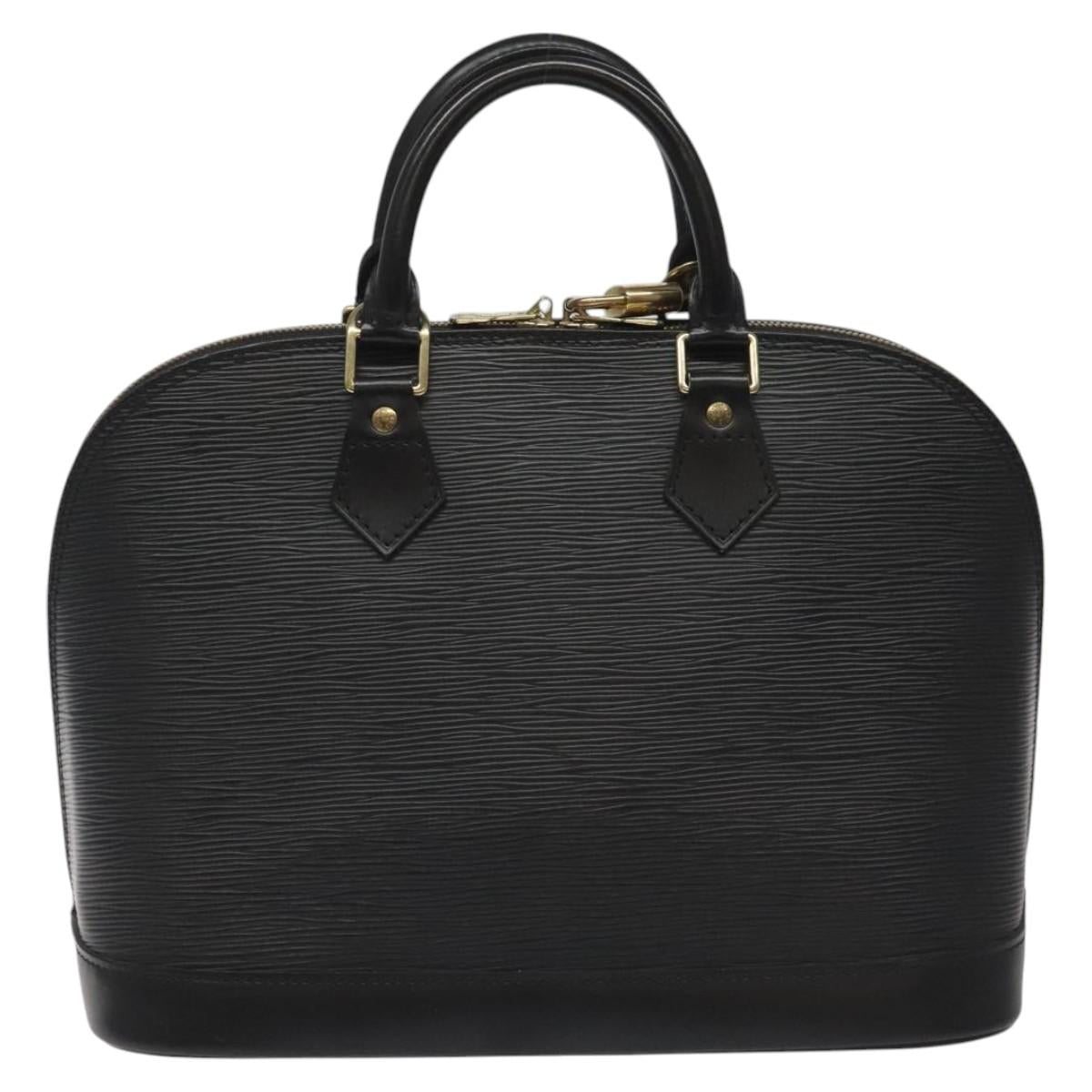 Louis Vuitton Alma, Black, Leather, handbag
