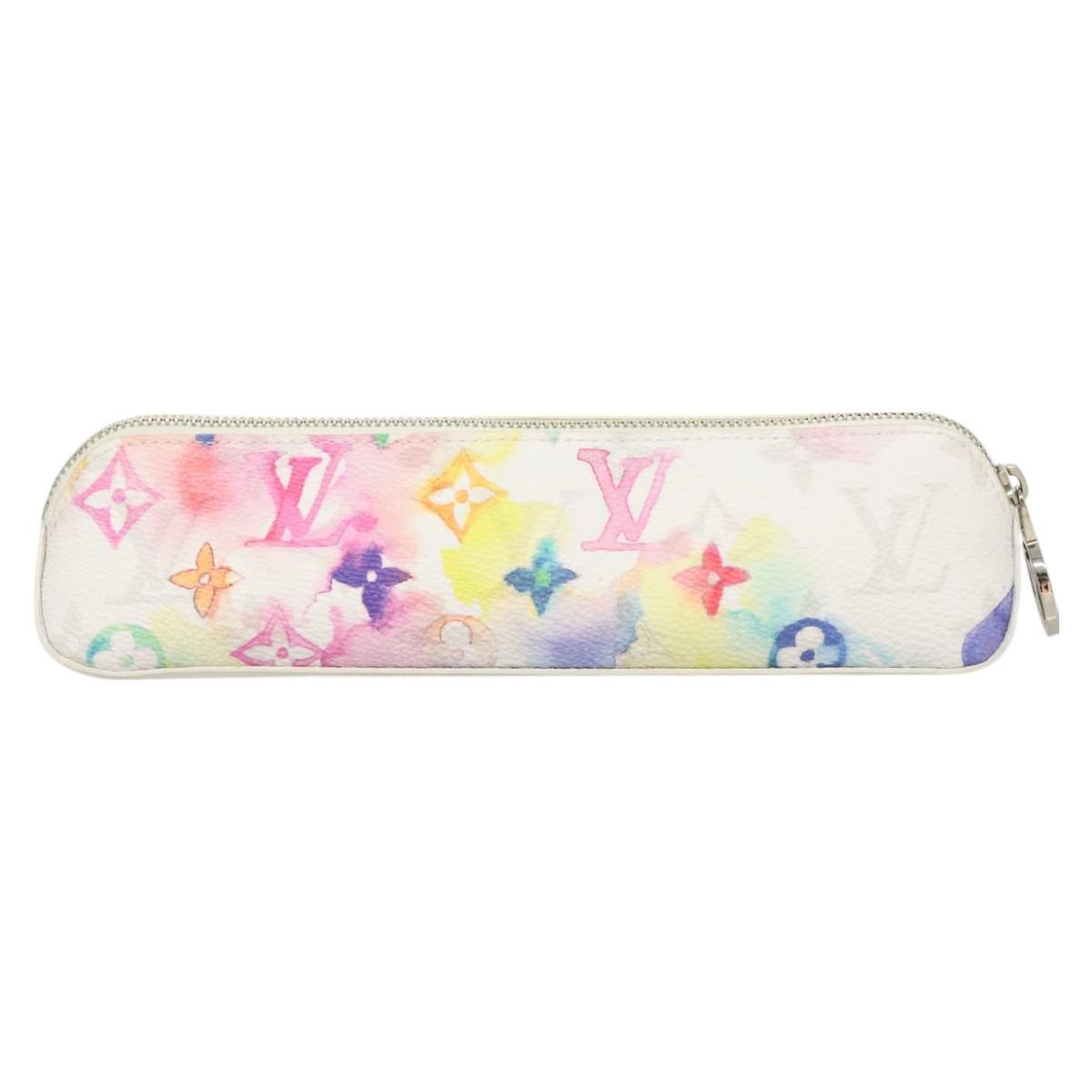 Louis Vuitton Trousse Elizabeth, White, Canvas, wallet