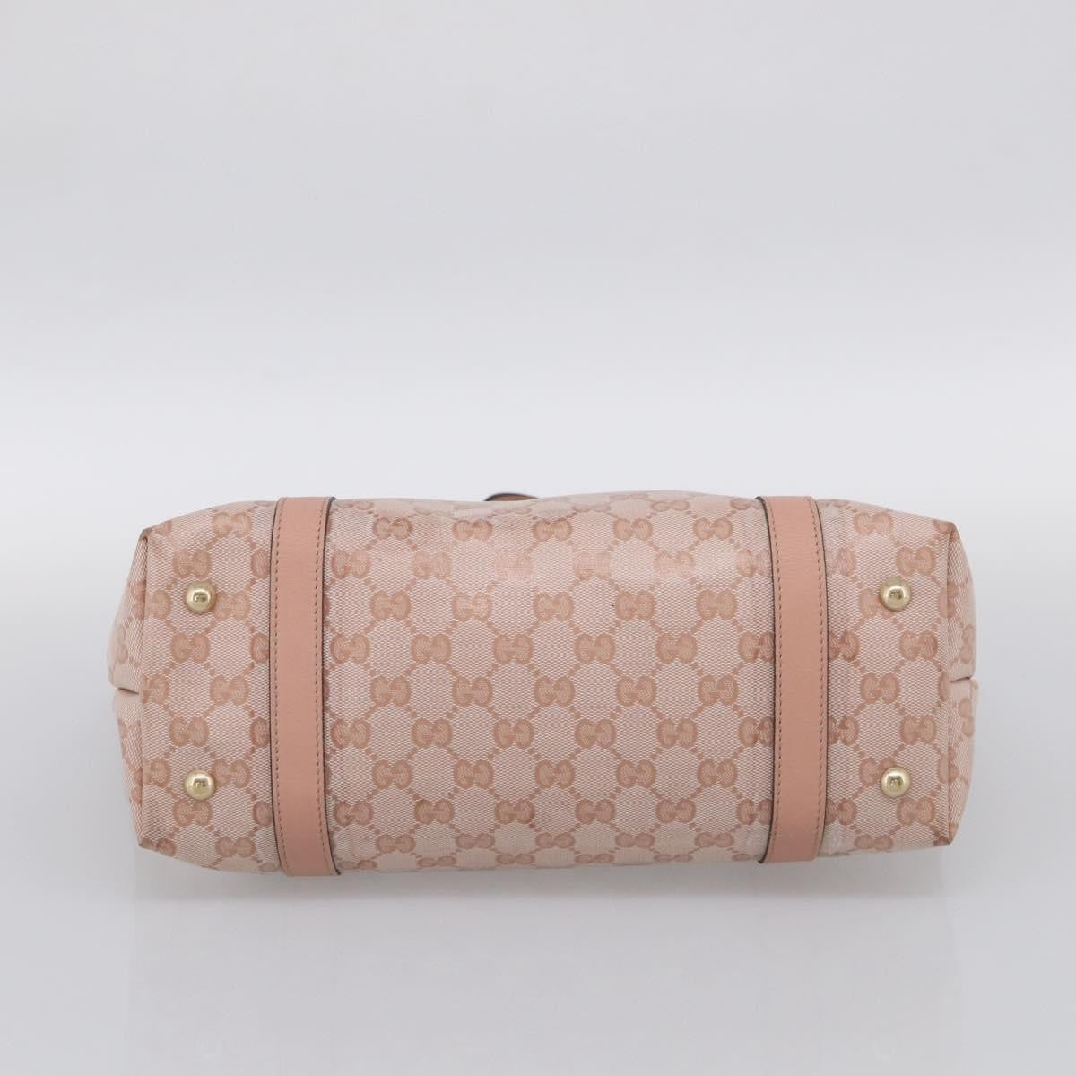 Gucci Abbey Zip Tote GG Canvas and Leather, Pink, Canvas, Handbag