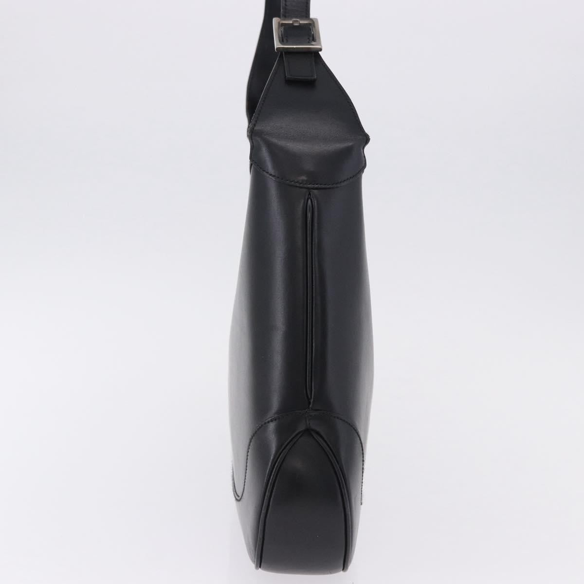 Gucci Jackie O Bouvier Hobo Leather, Black, Leather, Shoulder Bag