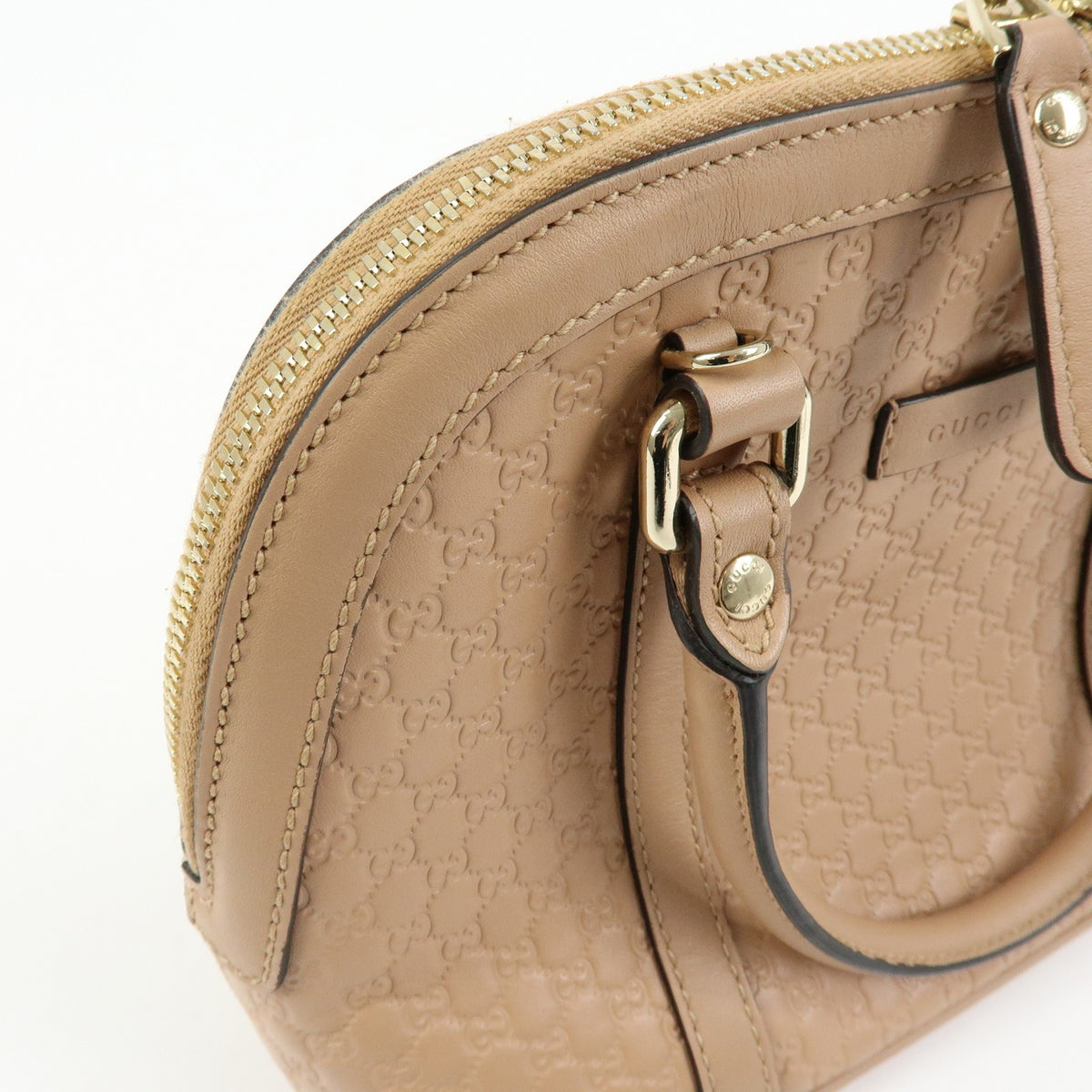 Gucci Convertible Dome Satchel Microguccissima Leather, Beige, Leather, Handbag
