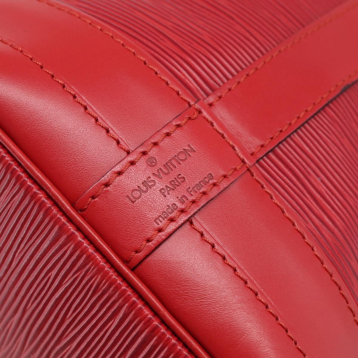 Louis Vuitton Petit Noe Epi Leather, Red, Leather, Handbag