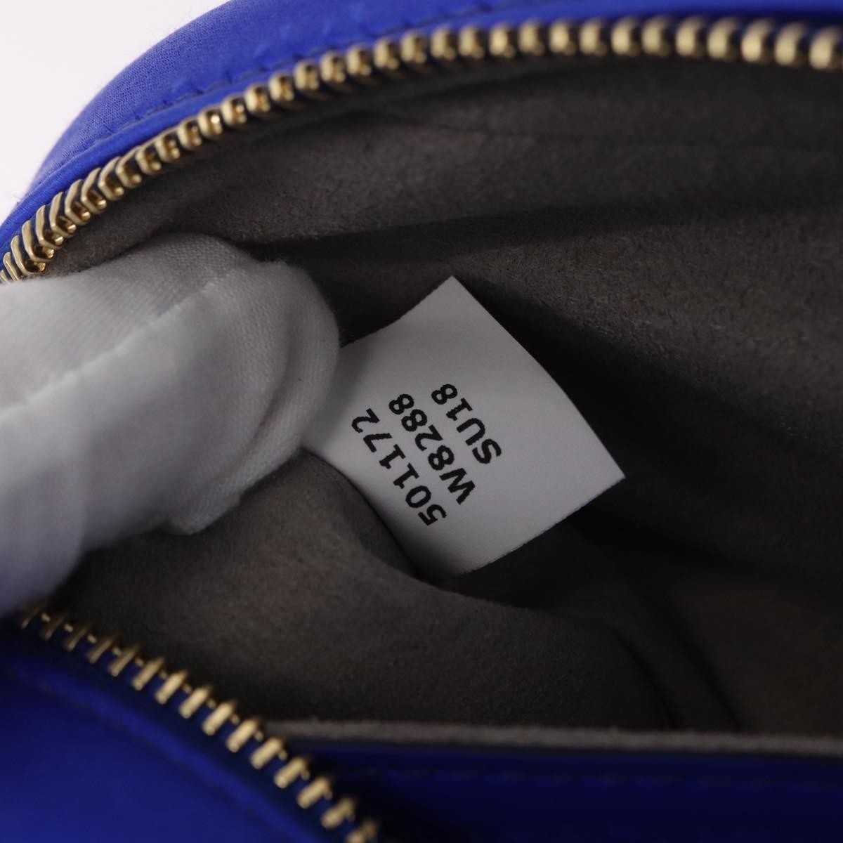 Stella McCartney Stella Star Camera Quilted Satin, Blue, Satin, Handbag