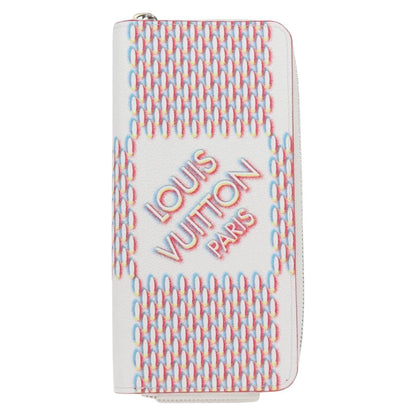 Louis Vuitton Zippy Wallet Vertical, White, Leather, wallet