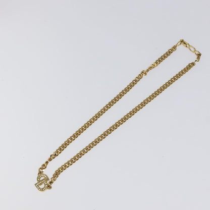 Christian Dior CD Pendant Metal and Crystals, Gold, Metal, Necklace
