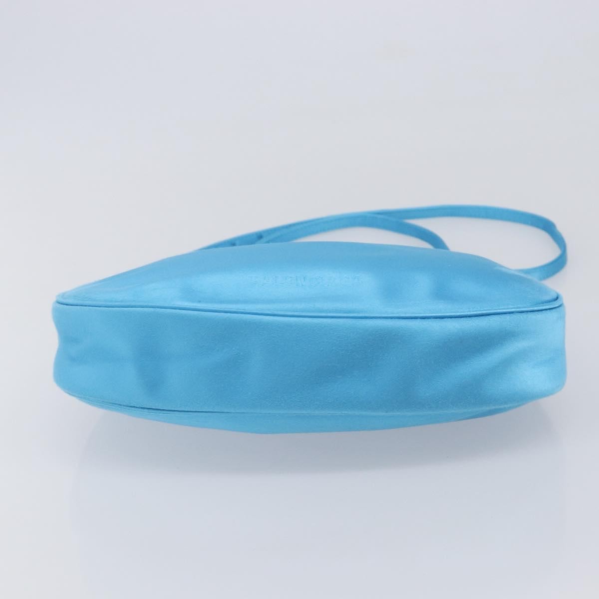 Balenciaga Leopolda Satin, Blue, Satin, Shoulder Bag