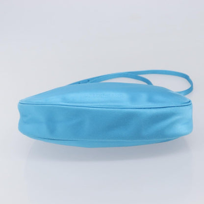 Balenciaga Leopolda Satin, Blue, Satin, Shoulder Bag