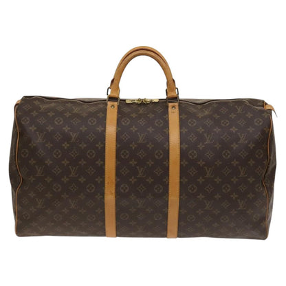 Louis Vuitton Keepall 60, Brown, Canvas, travel