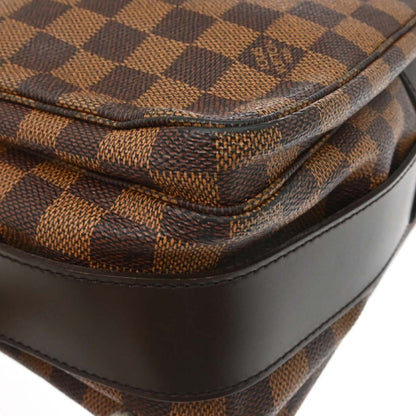 Louis Vuitton Naviglio Damier Ebene, Brown, Canvas, Shoulder Bag
