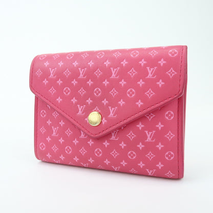 Louis Vuitton Victorine Nanogram Embossed Leather, Pink, Leather, Wallet