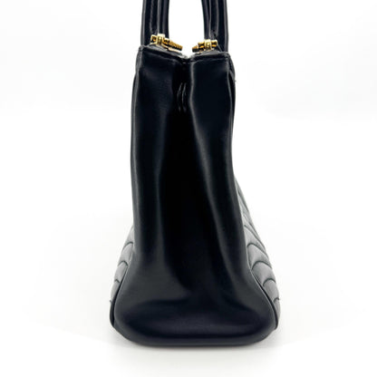 Prada Double Zip Diagramme Quilted Leather, Black, Leather, Tote Bag