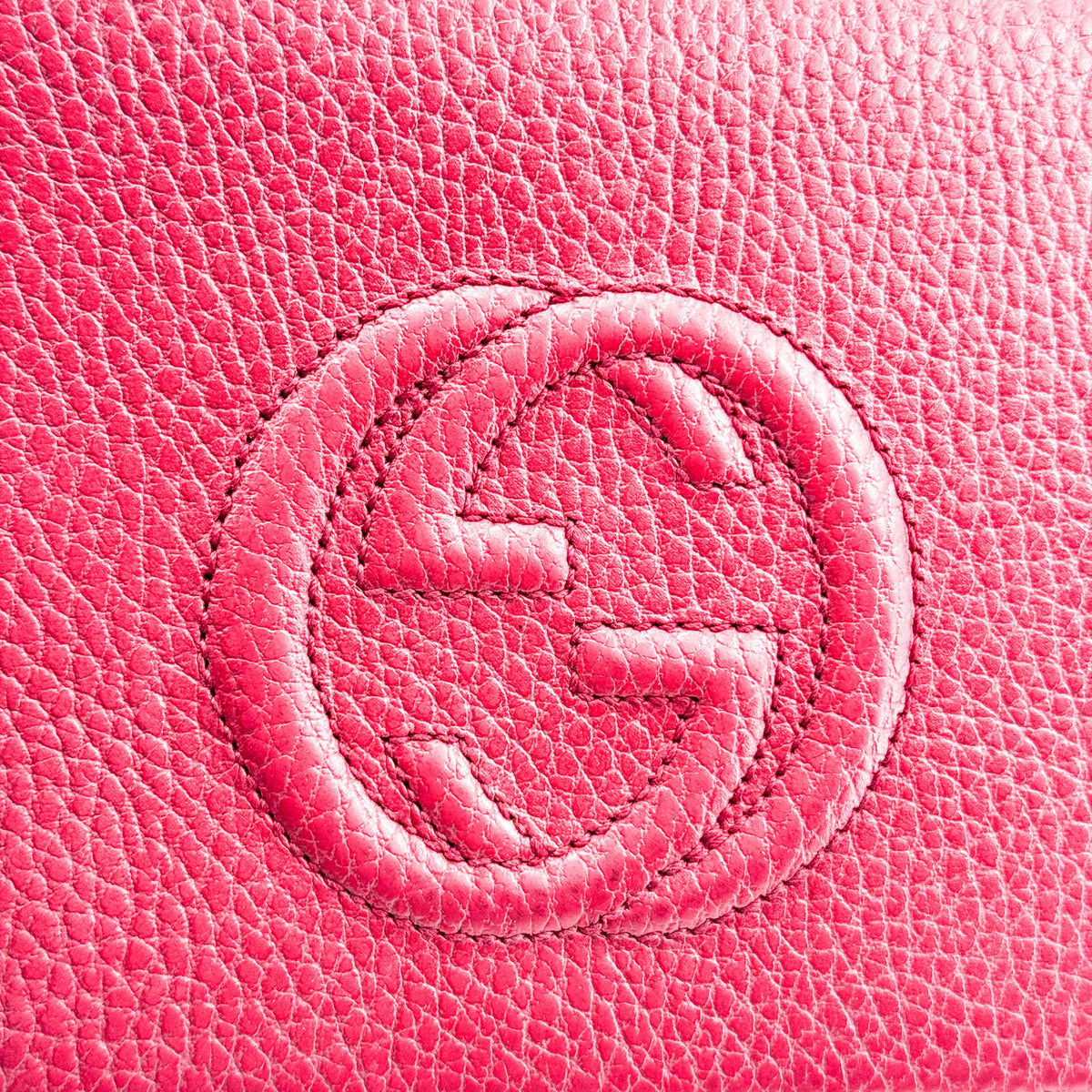 Gucci Soho Wallet on Chain Leather, Red, Leather, Crossbody Bag