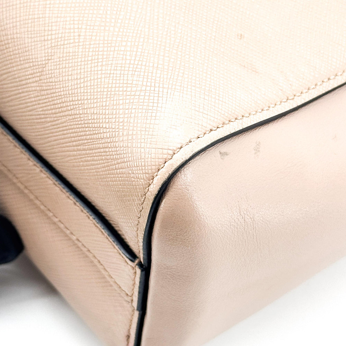 Prada Vintage Tote Leather, Beige, Leather, Tote Bag
