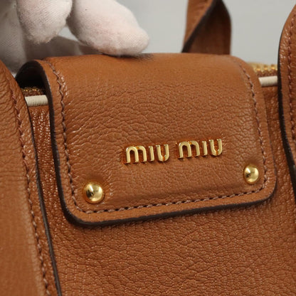 Miu Miu, Brown, Leather, handbag