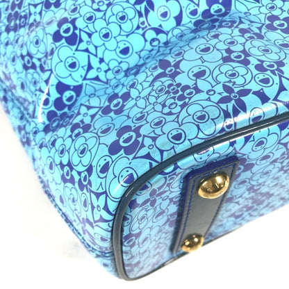 Louis Vuitton Voyage Cosmic Blossom, Blue, Patent Leather, Tote Bag