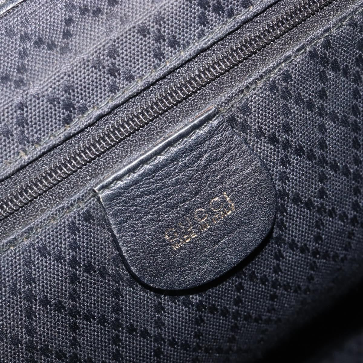 Gucci Vintage Bamboo Leather, Black, Leather, Backpack