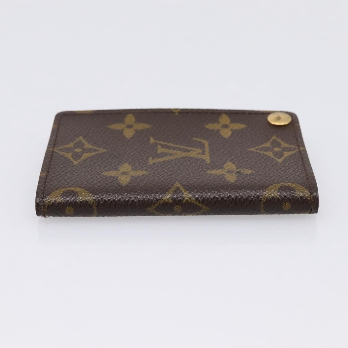 Louis Vuitton Porte Cartes Pression Card Case Monogram Canvas, Brown, Canvas, Card Holder