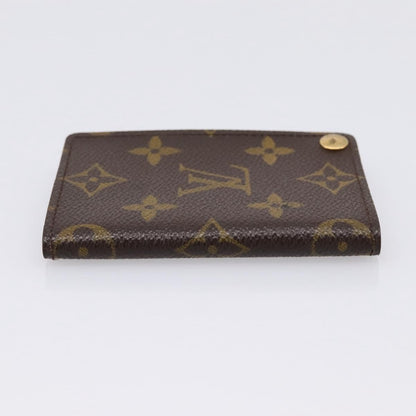 Louis Vuitton Porte Cartes Pression Card Case Monogram Canvas, Brown, Canvas, Card Holder