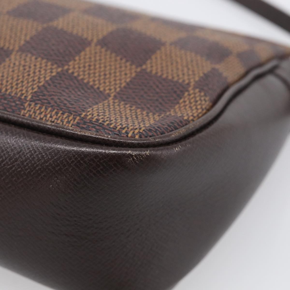 Louis Vuitton Trousse Make Up Damier, Brown, Canvas, Clutch