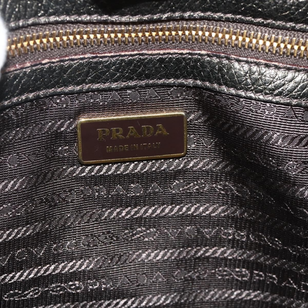 Prada Side Pocket Hobo Vitello Daino, Gold, Leather, Shoulder Bag