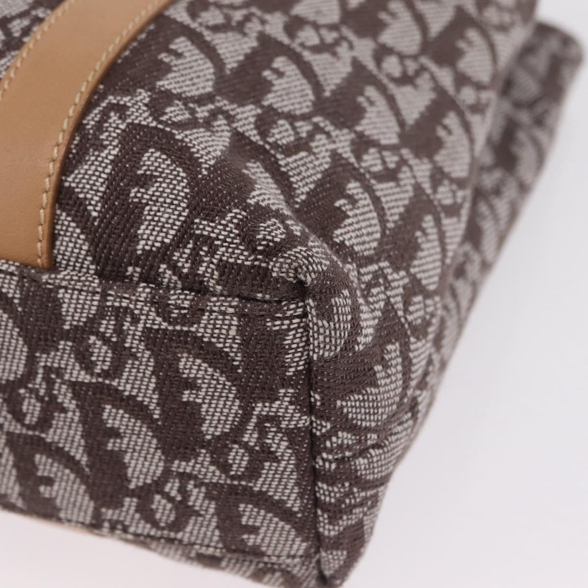 Christian Dior Vintage Open Diorissimo Canvas, Brown, Canvas, Tote Bag