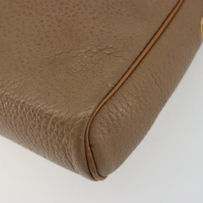Christian Dior Vintage CD Logo Leather, Beige, Leather, Shoulder Bag