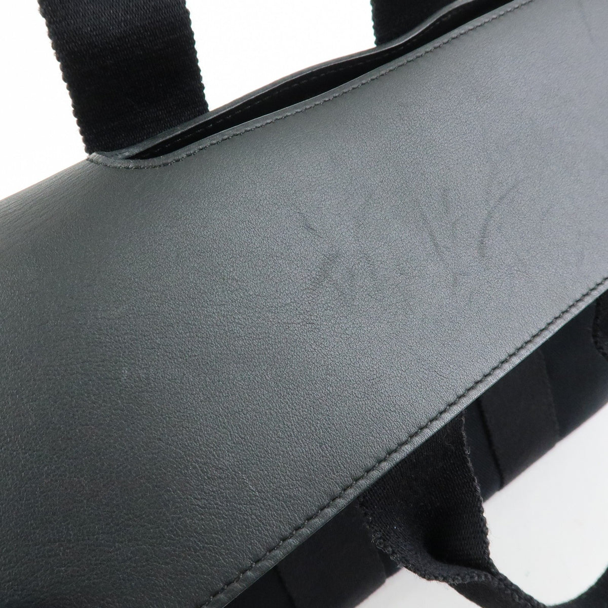 Hermes Valparaiso Toile and Leather, Black, Canvas, Handbag