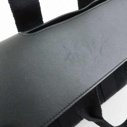 Hermes Valparaiso Toile and Leather, Black, Canvas, Handbag