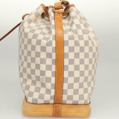 Louis Vuitton Noe, White, Canvas, shoulder
