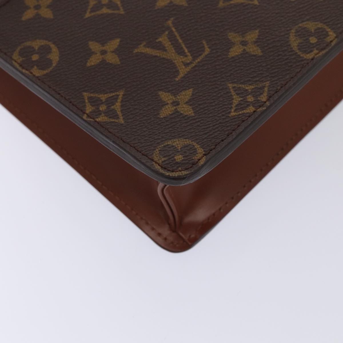 Louis Vuitton Pochette A4, Brown, Canvas, clutch