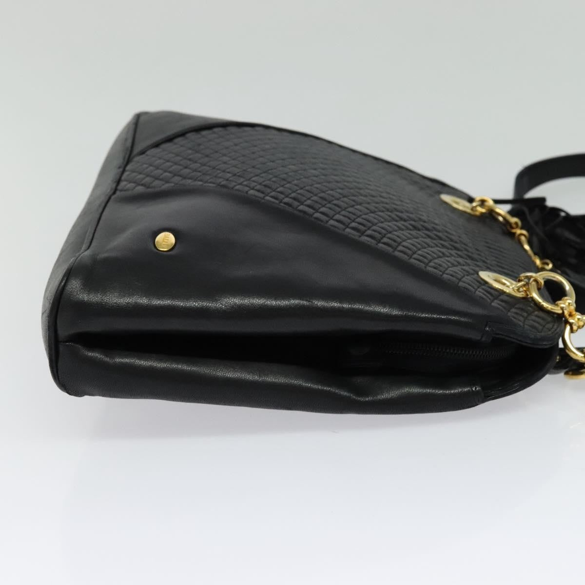 Bally Vintage Quilted leather, Black, Leather, Shoulder Bag